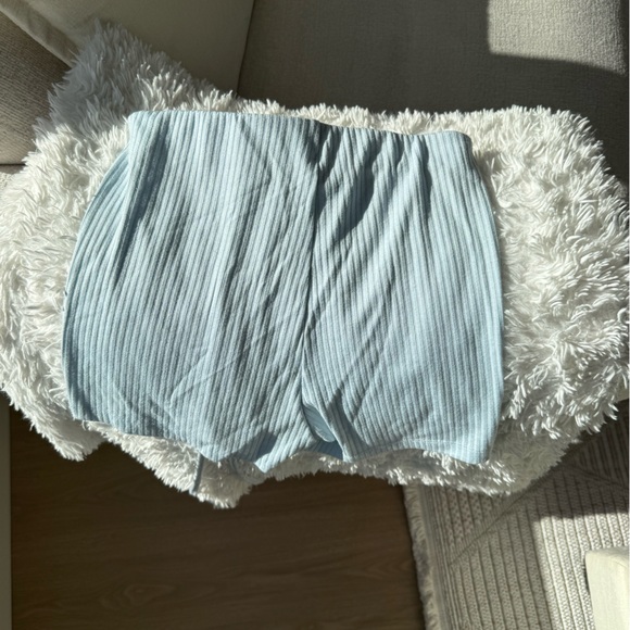 Light Blue Ribbed Short - Picture 4 of 4